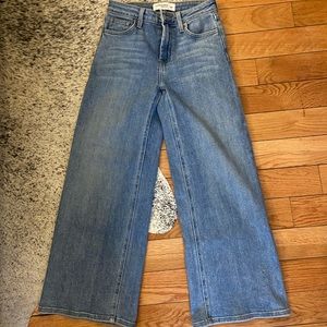 Just Black Denim Ankle Cropped Flare Jeans